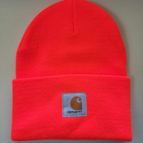Carhartt Knit Cuffed Beanie - Bright Orange - Picture 1 of 2